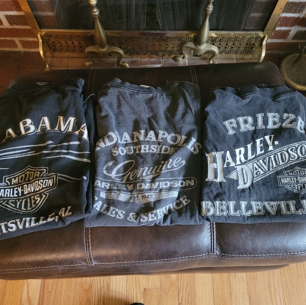 3 Harley Davidson t-shirts